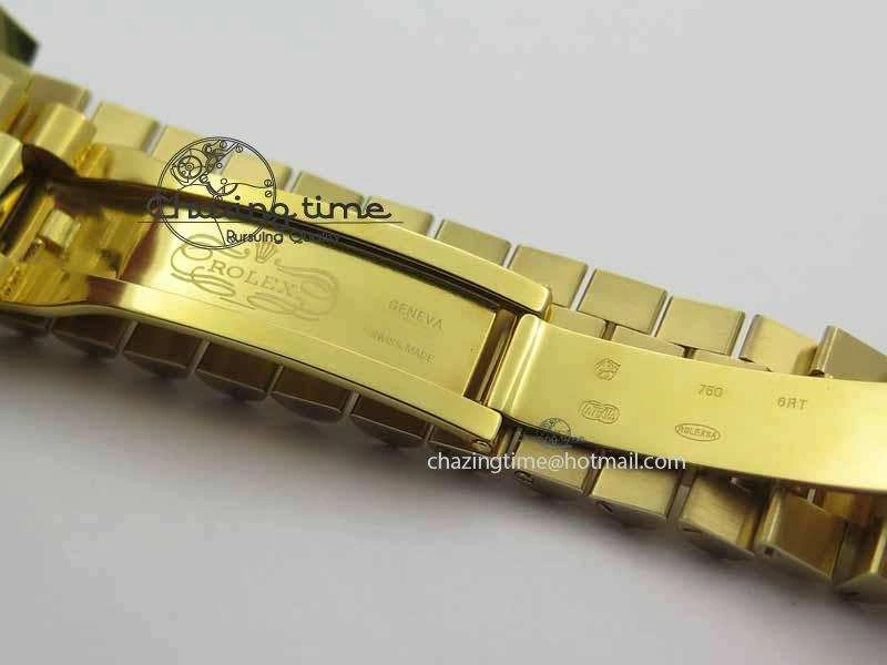 Day Date 40mm Wrapped YG BP Maker Best Edition Gold Dial Diamond Bezel On YG Bracelet ETA Timeless 3683