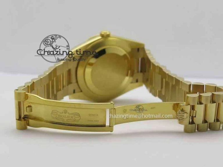 Day Date 40mm Wrapped YG BP Maker Best Edition Gold Dial Diamond Bezel On YG Bracelet ETA Timeless 3683