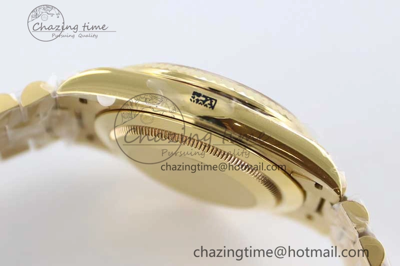 Day Date 40mm YG 904L Steel TWF 1:1 Best Edition White Roman Dial on YG Bracelet A Classic 2370