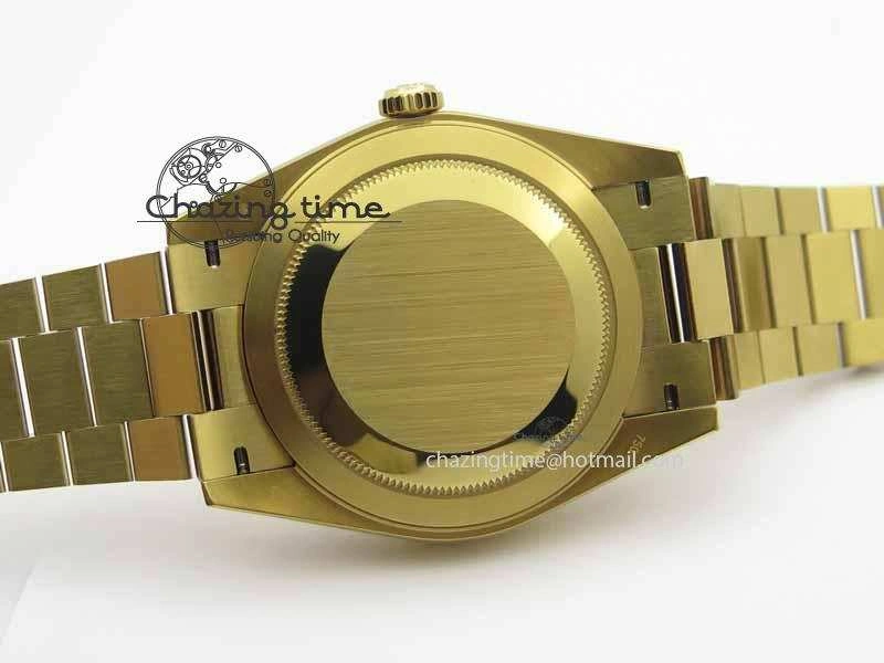 Bright Day Date 40mm YG BP Maker Best Edition Black Dial Diamond Bezel On YG Bracelet A 3681