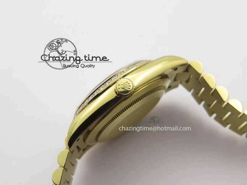 Day Date 40mm YG BP Maker Best Edition YG Dial Diamond Bezel On YG Bracelet A MultiPurpose 3682