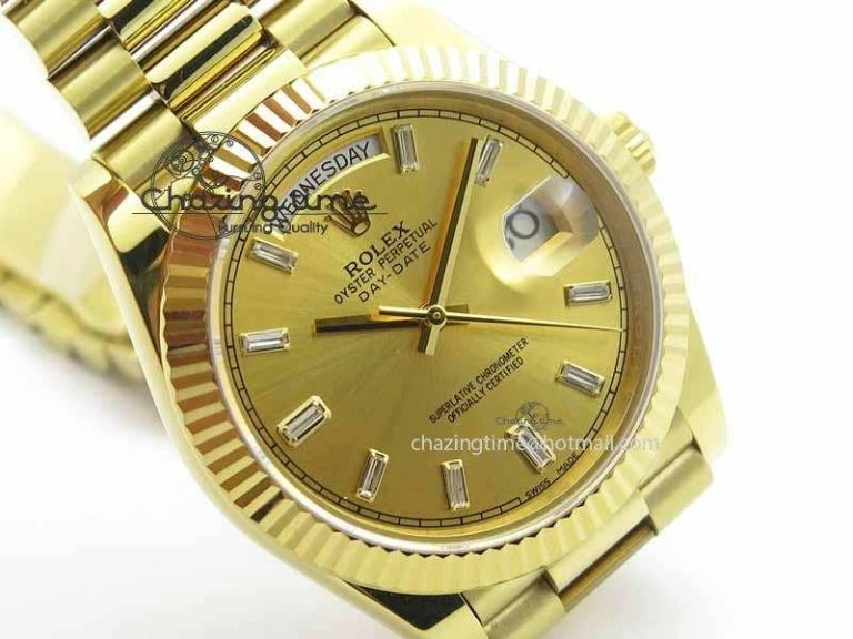 Day Date 40mm YG BP Maker Best Edition YG Dial Diamond Markers On YG Bracelet A Modern 3684