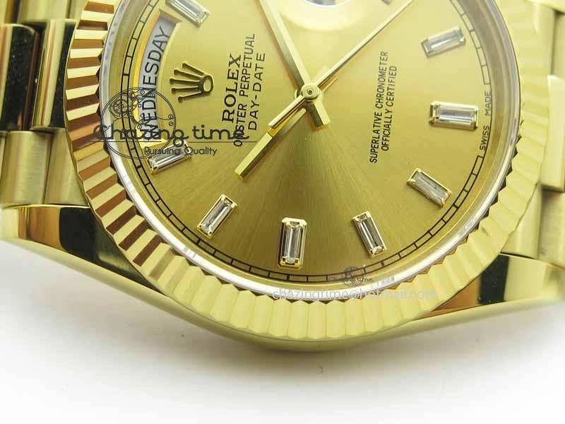 Day Date 40mm YG BP Maker Best Edition YG Dial Diamond Markers On YG Bracelet A Modern 3684