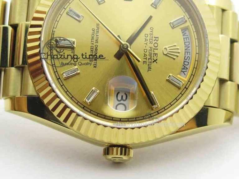 Day Date 40mm YG BP Maker Best Edition YG Dial Diamond Markers On YG Bracelet A Modern 3684