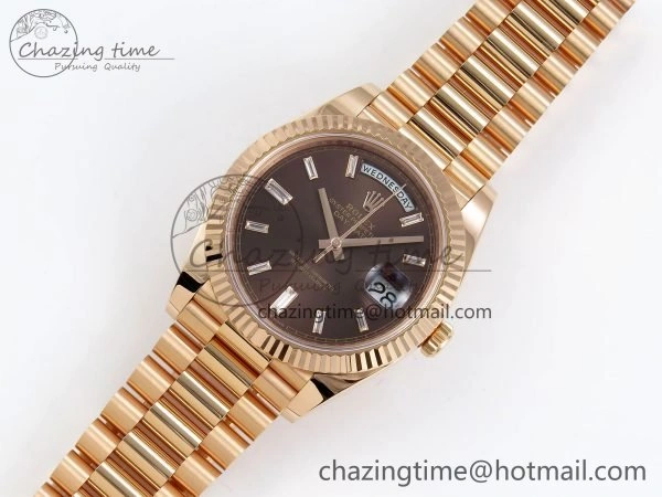 DayDate 40 228235 ARF 904L Steel Brown Crystal Dial on President Bracelet VR Timeless 1546