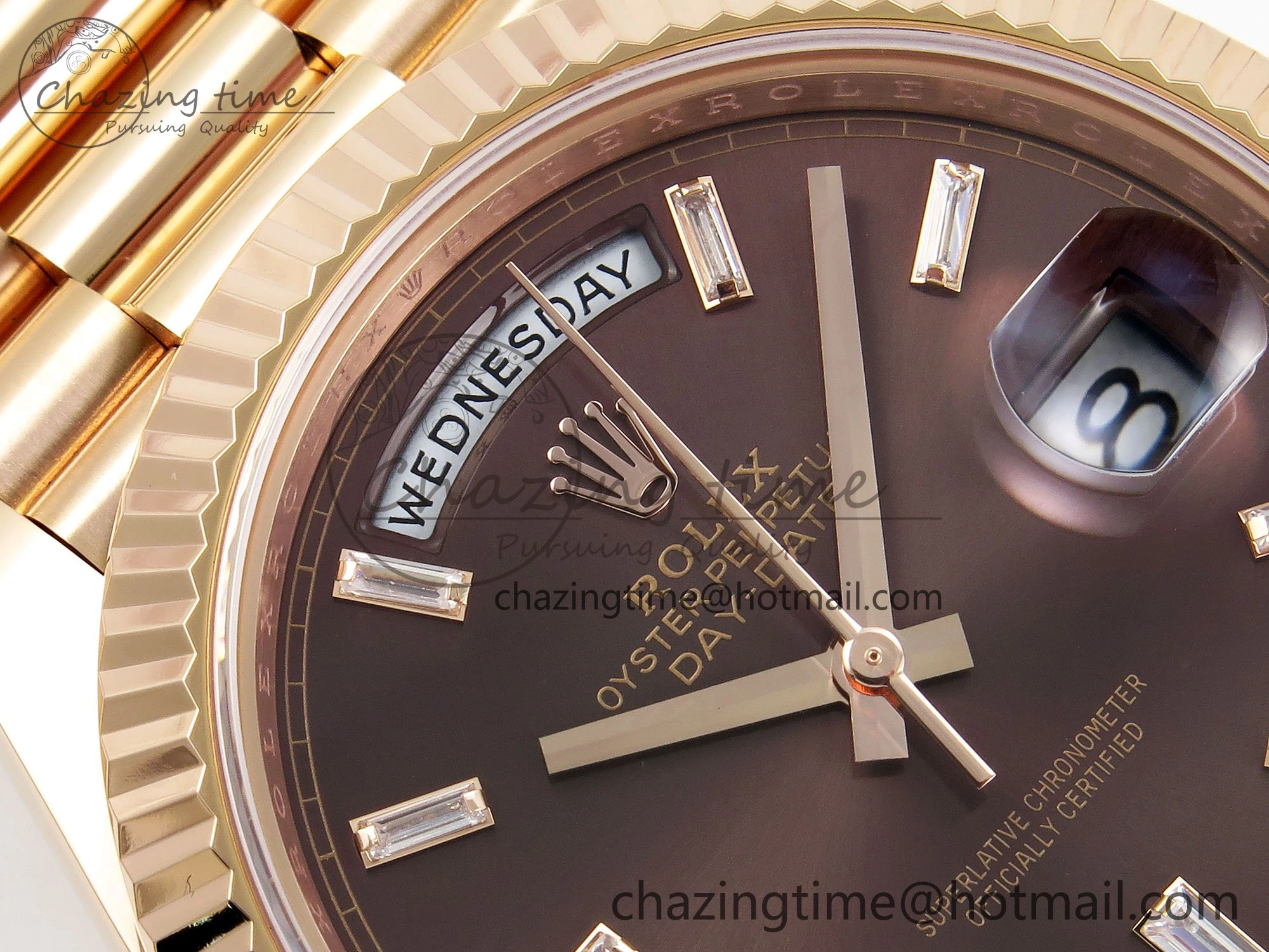 DayDate 40 228235 ARF 904L Steel Brown Crystal Dial on President Bracelet VR Timeless 1546