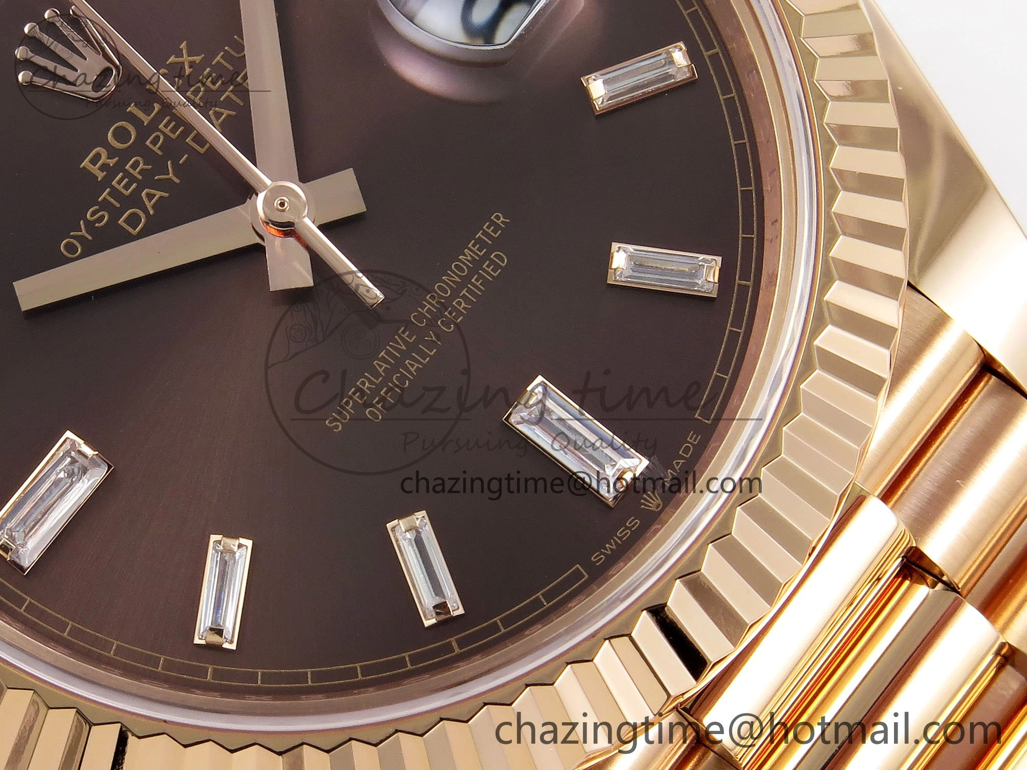 DayDate 40 228235 ARF 904L Steel Brown Crystal Dial on President Bracelet VR Timeless 1546