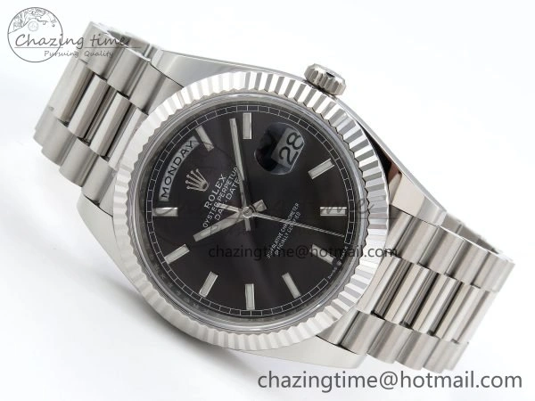 DayDate 40 228239 ARF 904L Steel Black Dial on President Bracelet VR HighPerformance 1542