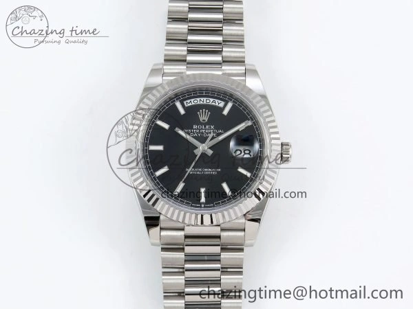 DayDate 40 228239 ARF 904L Steel Black Dial on President Bracelet VR HighPerformance 1542