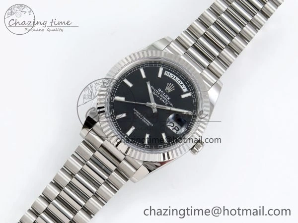 DayDate 40 228239 ARF 904L Steel Black Dial on President Bracelet VR HighPerformance 1542