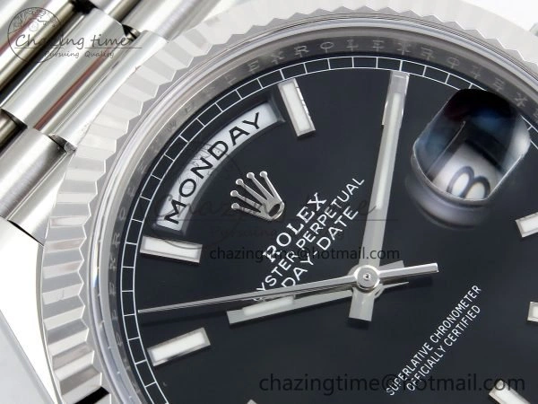 DayDate 40 228239 ARF 904L Steel Black Dial on President Bracelet VR HighPerformance 1542