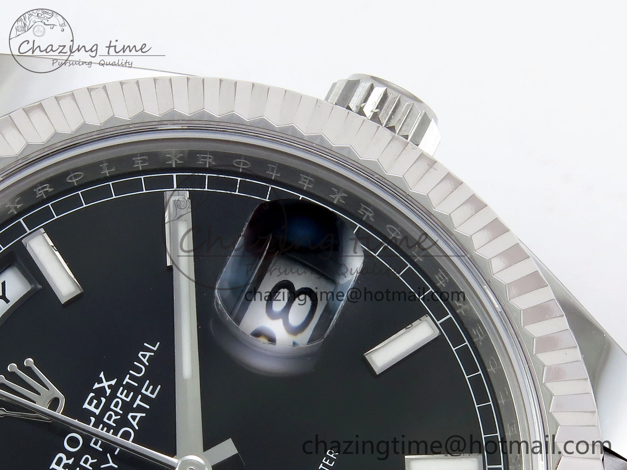DayDate 40 228239 ARF 904L Steel Black Dial on President Bracelet VR HighPerformance 1542