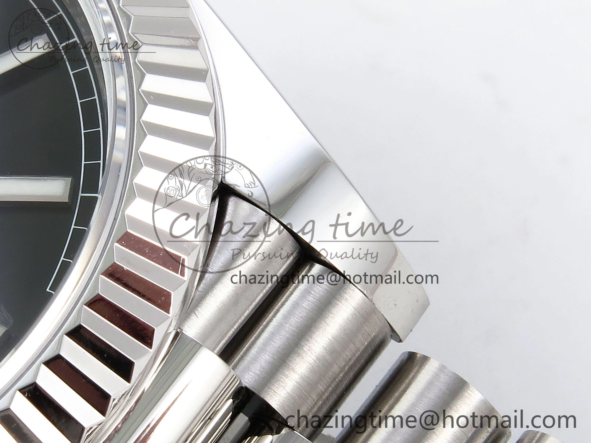 DayDate 40 228239 ARF 904L Steel Black Dial on President Bracelet VR HighPerformance 1542