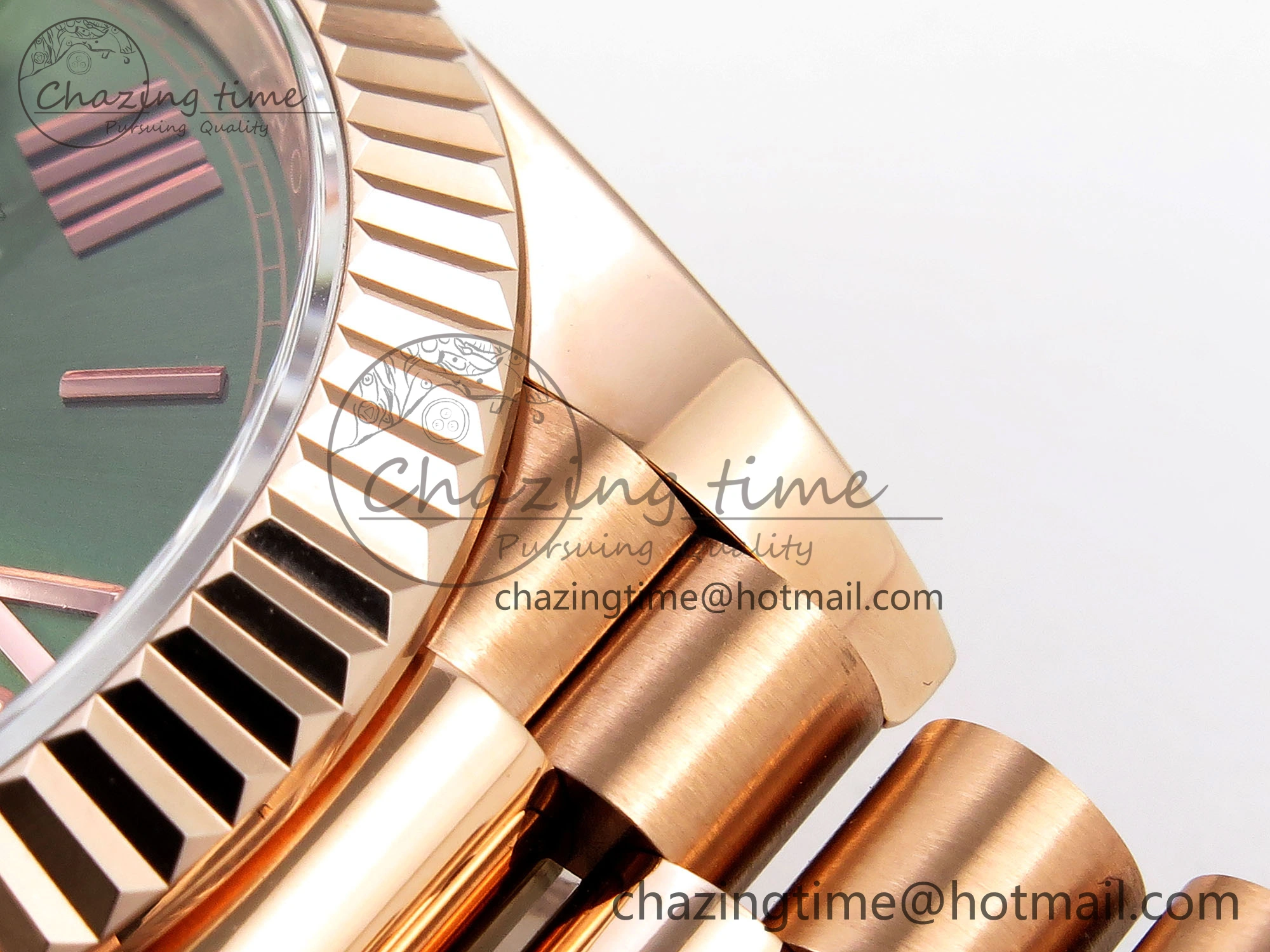 DayDate 40 RG GSF Gain Weight Green Roman Dial on President Bracelet A Unisex 1934