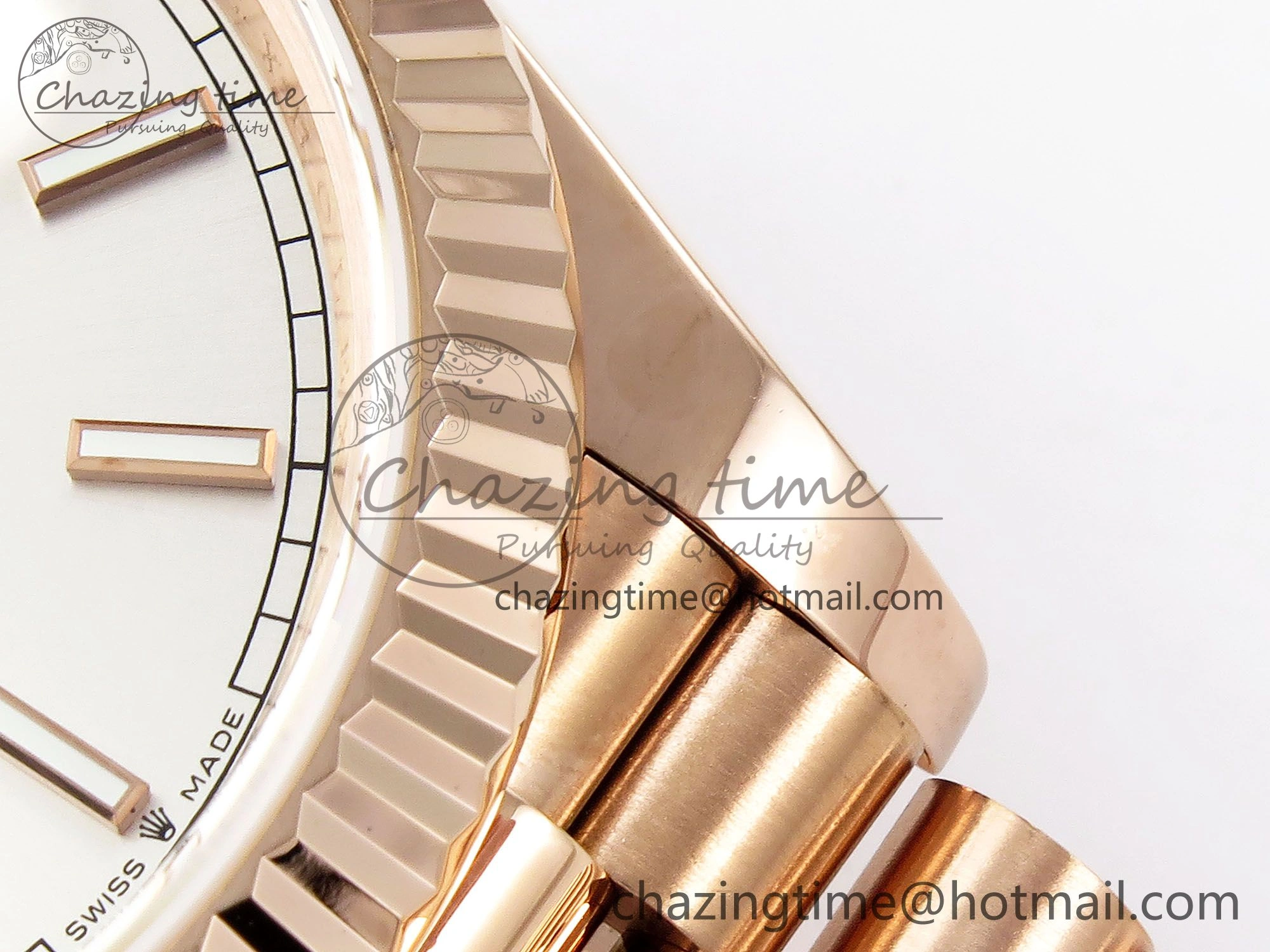 DayDate 40 RG JDF 904L Steel Silver Stick Dial on President Bracelet VR3255 V3 (Gain Weight) MultiPurpose 1360