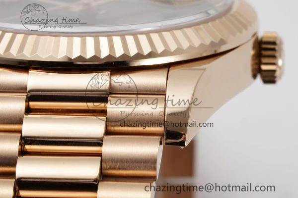 Sustainable DayDate 40 RG JDF Gain Weight 904L Steel Green Dial Roman Markers on President Bracelet A2836 V 1816