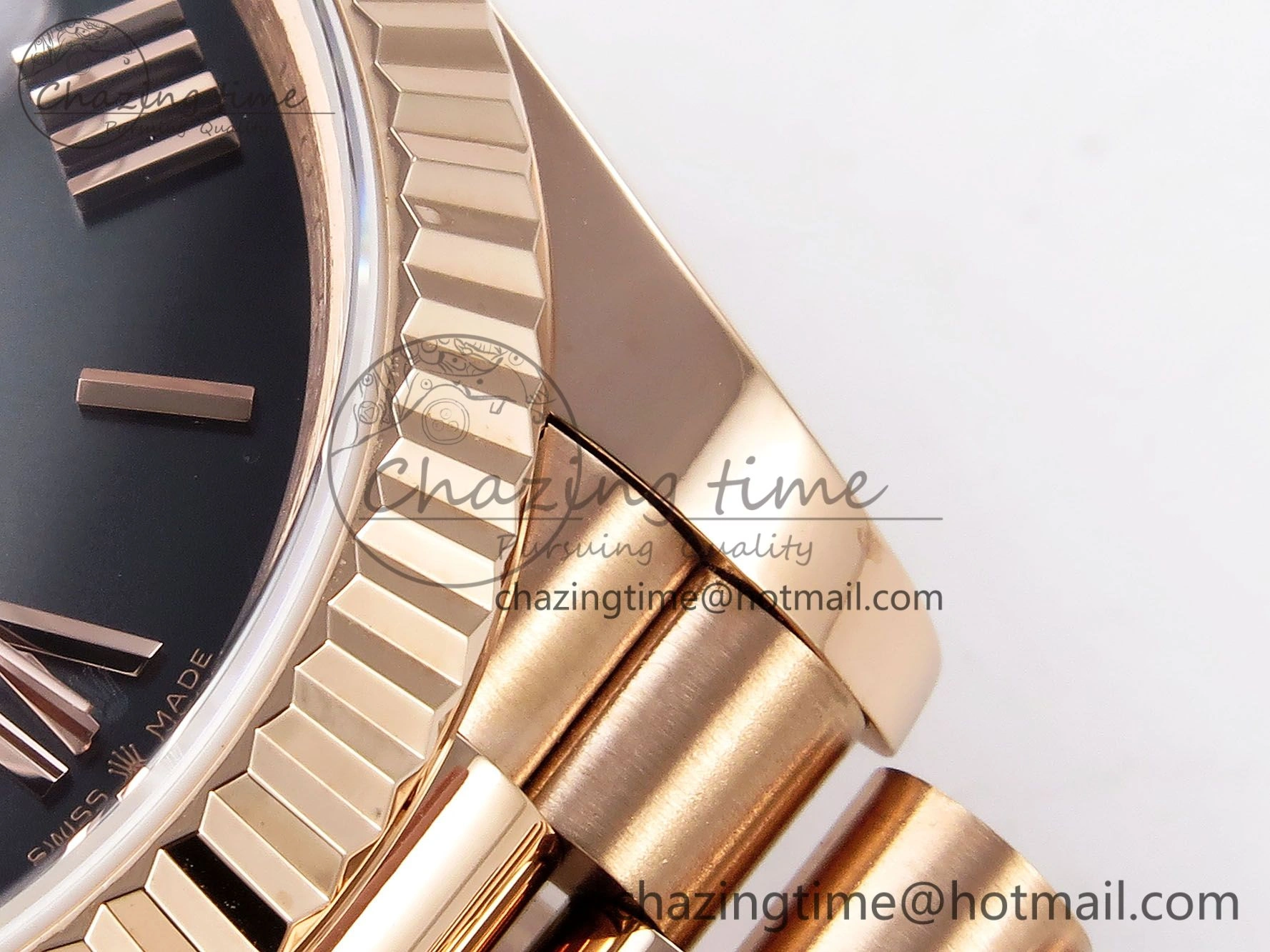WeatherProof DayDate 40 RG QF 1:1 Best Edition Gray Dial on President Bracelet A2824 (Gain Weight) 1329