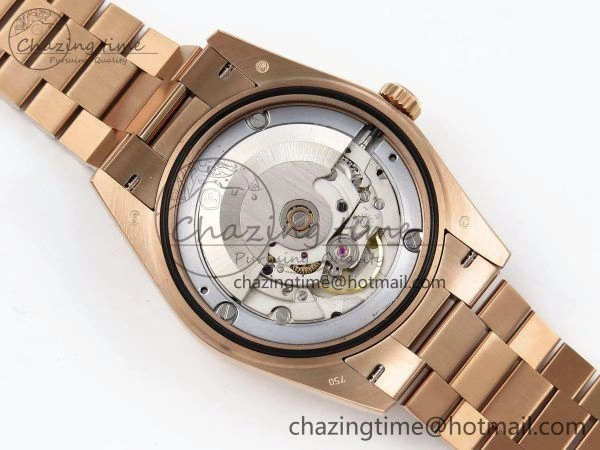 WeatherProof DayDate 40 RG QF 1:1 Best Edition Gray Dial on President Bracelet A2824 (Gain Weight) 1329