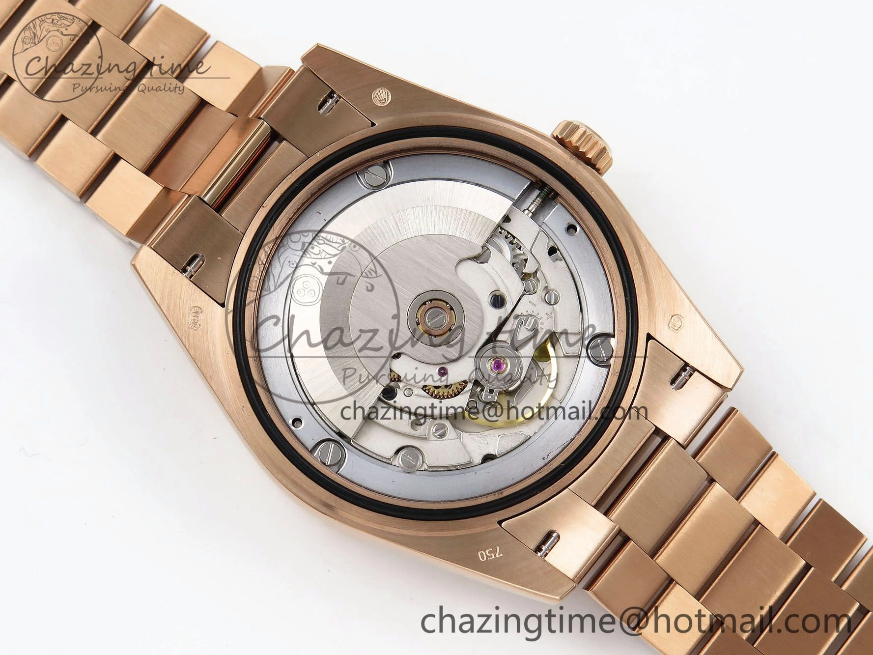 WeatherProof DayDate 40 RG QF 1:1 Best Edition Gray Dial on President Bracelet A2824 (Gain Weight) 1329