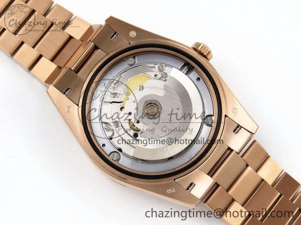 WeatherProof DayDate 40 RG QF 1:1 Best Edition Gray Dial on President Bracelet A2824 (Gain Weight) 1329