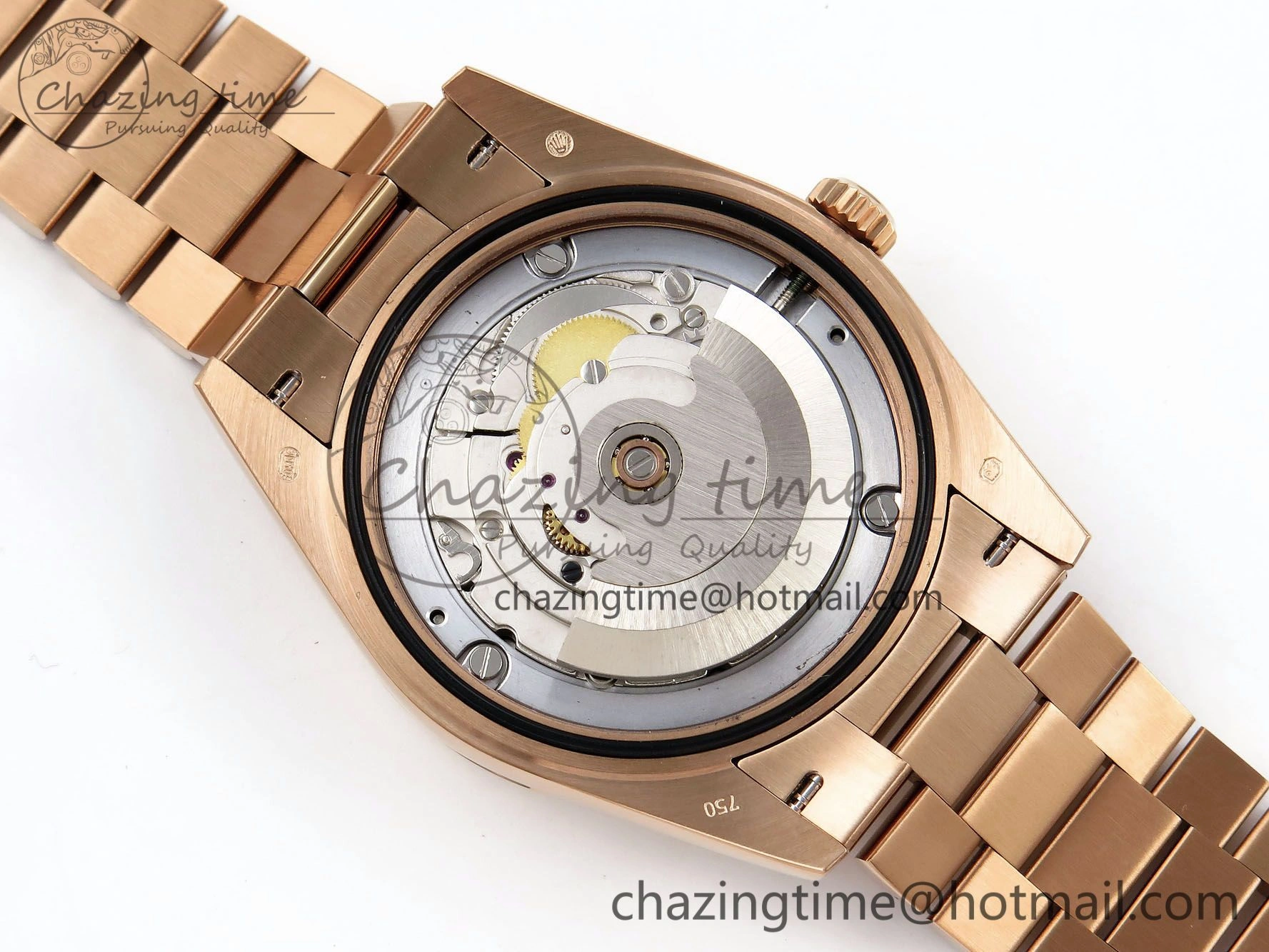 WeatherProof DayDate 40 RG QF 1:1 Best Edition Gray Dial on President Bracelet A2824 (Gain Weight) 1329