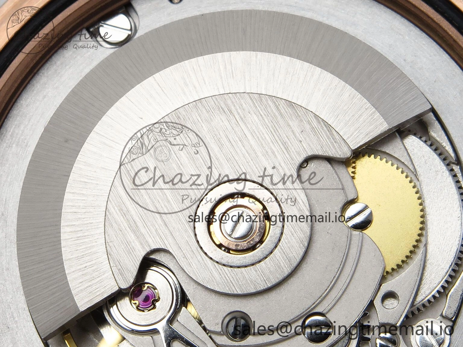 Popular DayDate 40 RG QF 1:1 Best Edition Slate Ombre Dial Diamonds Bezel on President Bracelet A2836 V5 (Gain Weight) 471