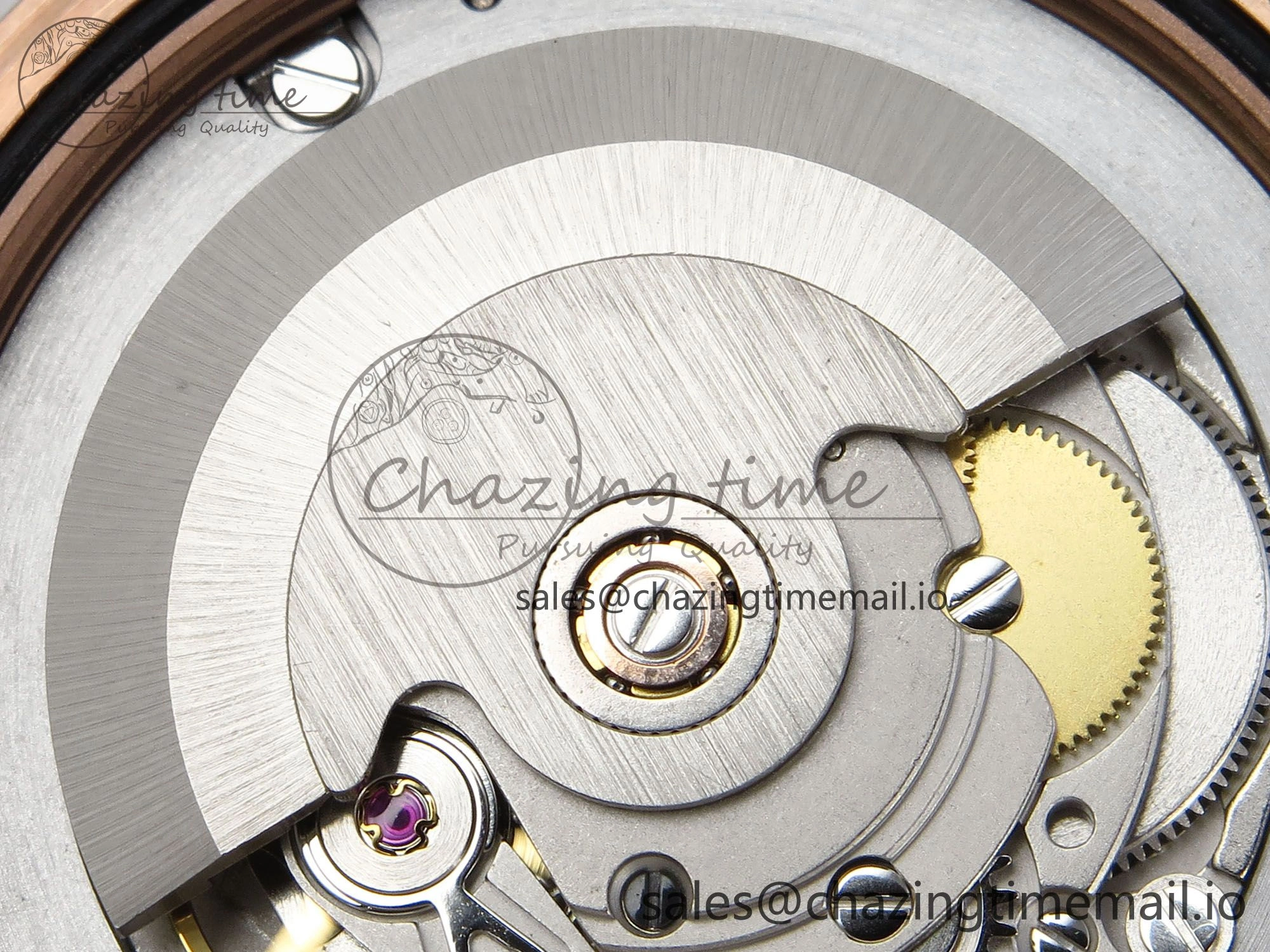 Popular DayDate 40 RG QF 1:1 Best Edition Slate Ombre Dial Diamonds Bezel on President Bracelet A2836 V5 (Gain Weight) 471