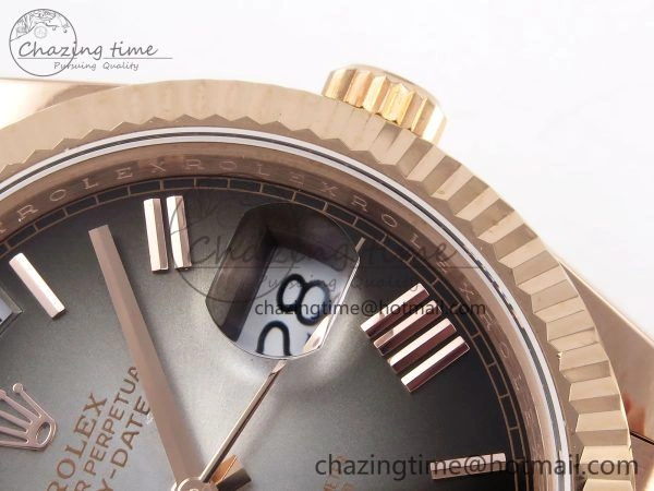 DayDate 40 RG QF Best Edition 904L Steel Slate Ombre Dial on President Bracelet VR3255 V4 (Gain Weight) Youthful 1332