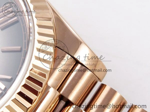 DayDate 40 RG QF Best Edition 904L Steel Slate Ombre Dial on President Bracelet VR3255 V4 (Gain Weight) Youthful 1332