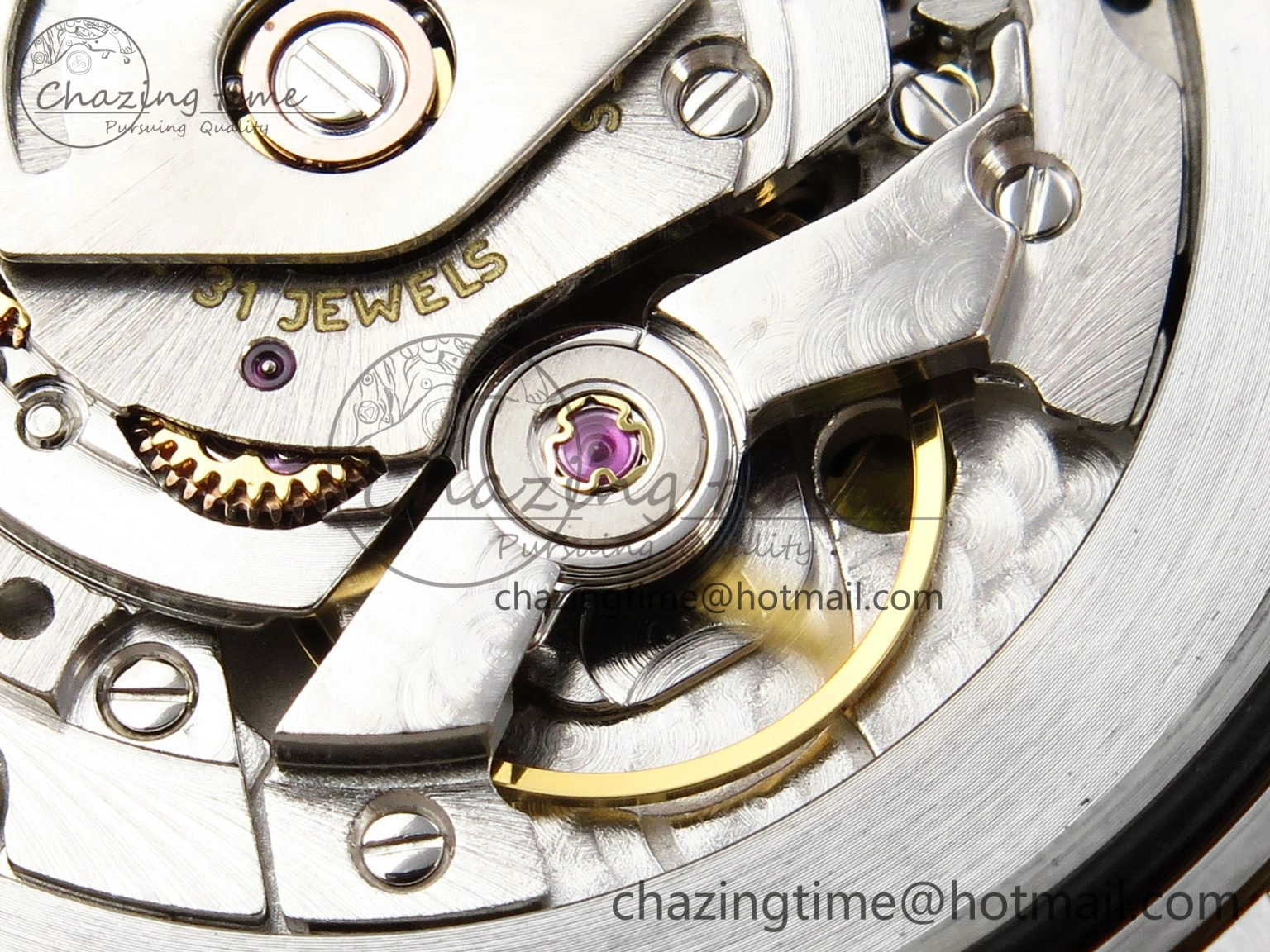 Elegant DayDate 40 SS GSF Gain Weight Ice Blue Crystal Dial Diamonds Bezel on President Bracelet A 1924