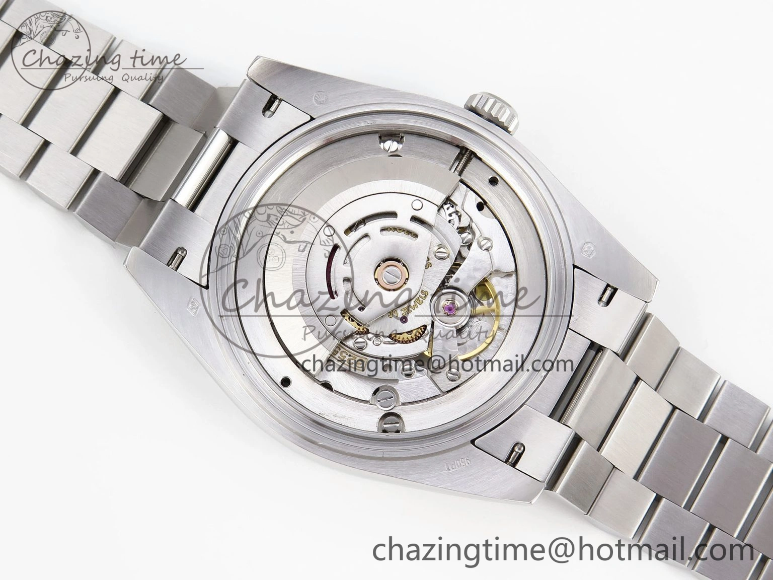 DayDate 40 SS GSF Gain Weight Ice Blue Roman Dial Diamonds Bezel on President Bracelet A EyeCatching 1923