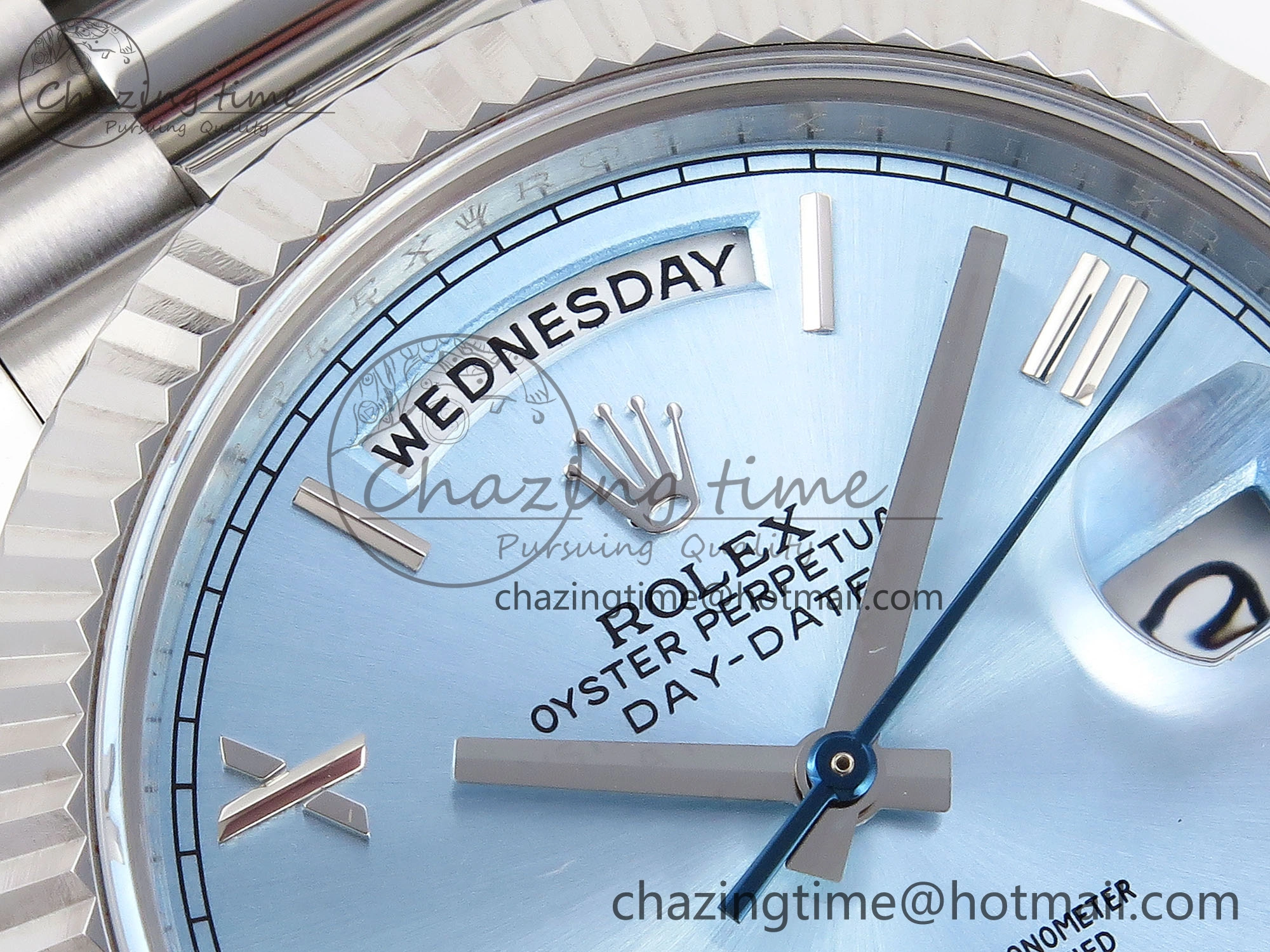 DayDate 40 SS GSF Gain Weight Ice Blue Roman Dial on President Bracelet A UrbanStyle 1931