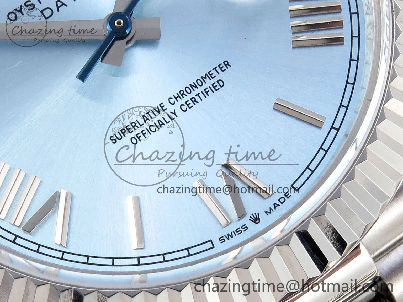 DayDate 40 SS GSF Gain Weight Ice Blue Roman Dial on President Bracelet A UrbanStyle 1931
