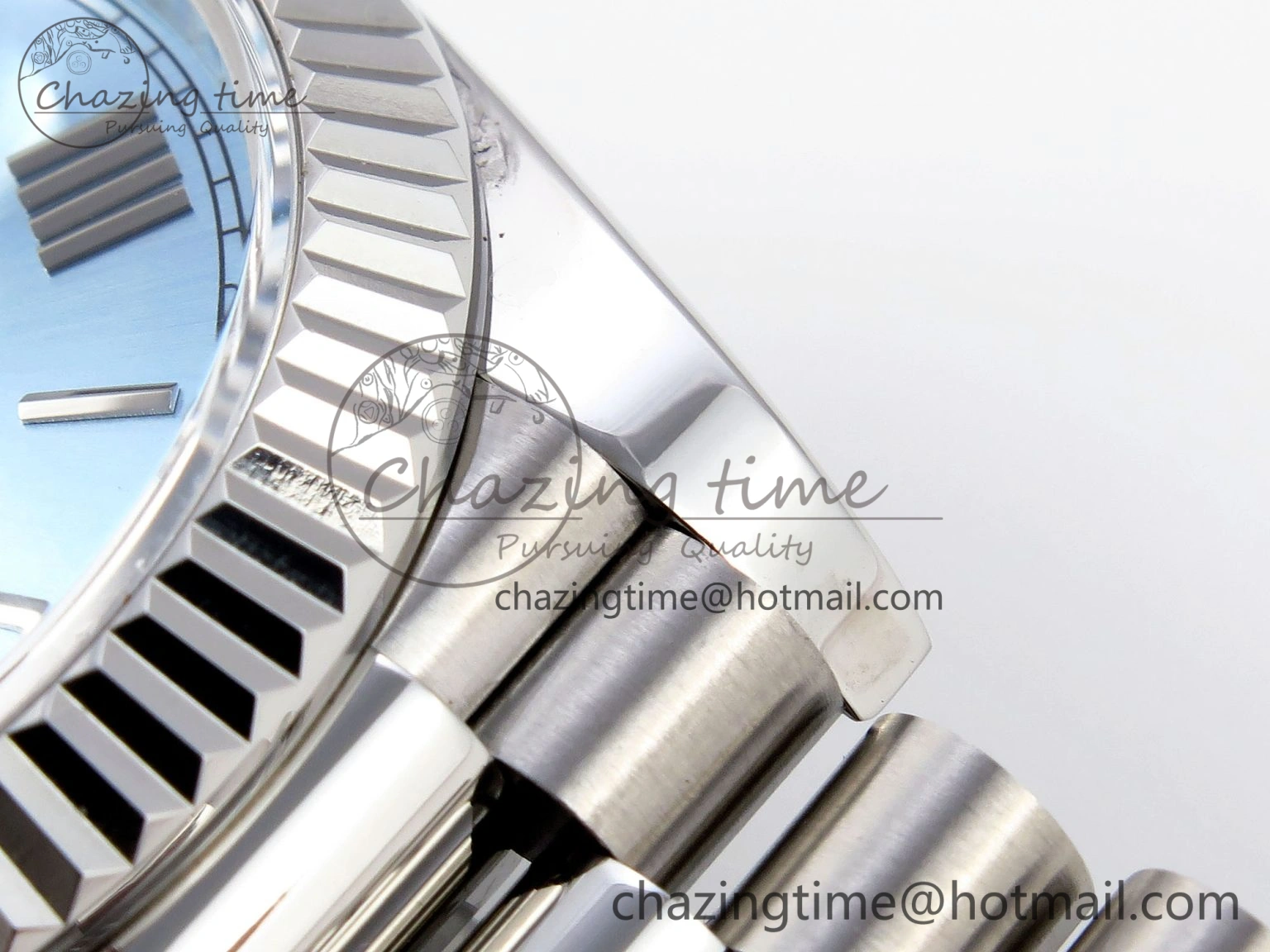 DayDate 40 SS GSF Gain Weight Ice Blue Roman Dial on President Bracelet A UrbanStyle 1931
