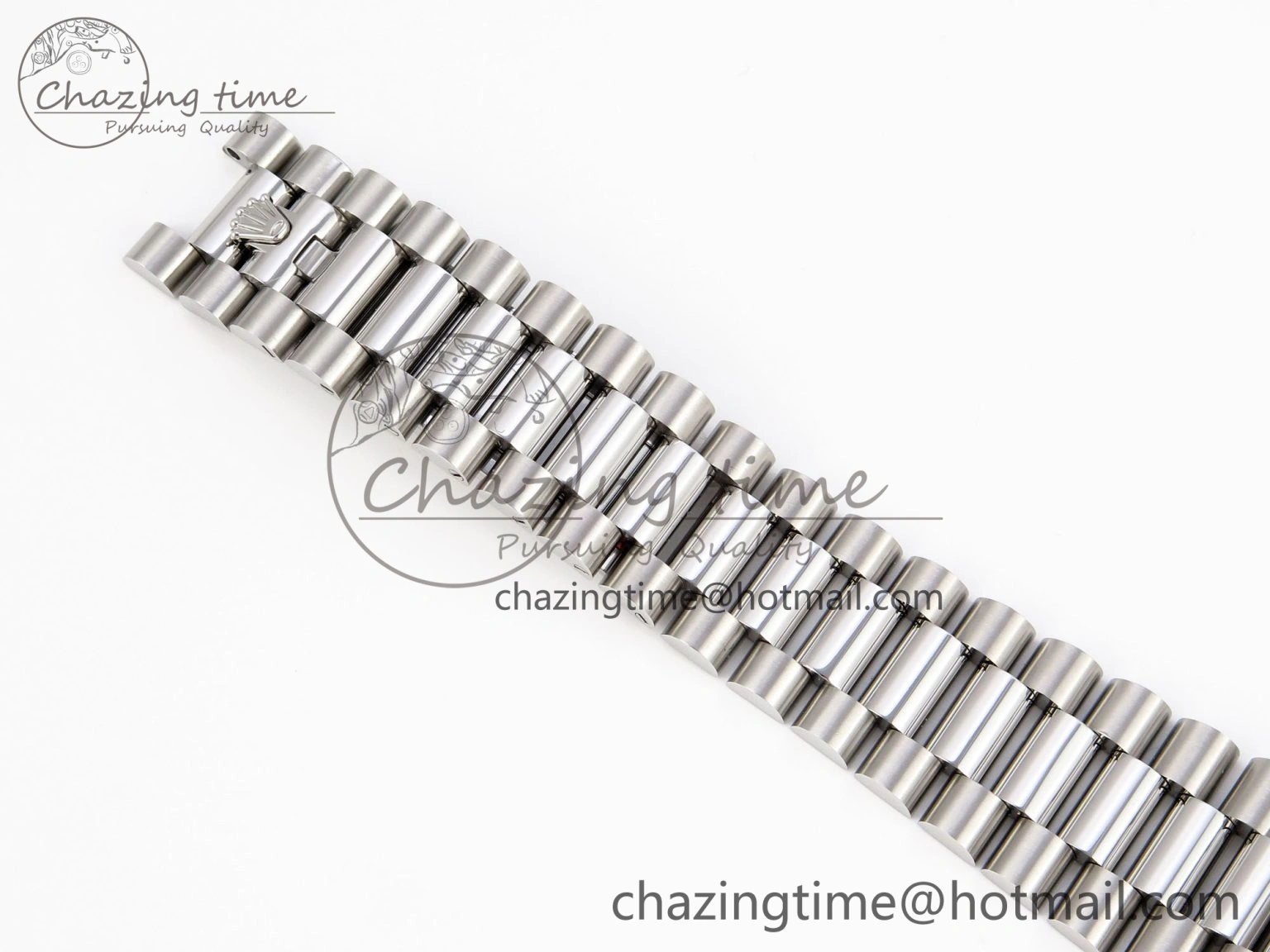 WrinkleFree DayDate 40 SS GSF Gain Weight Meteorite Crystal Dial Diamonds Bezel on President Bracelet A 1921