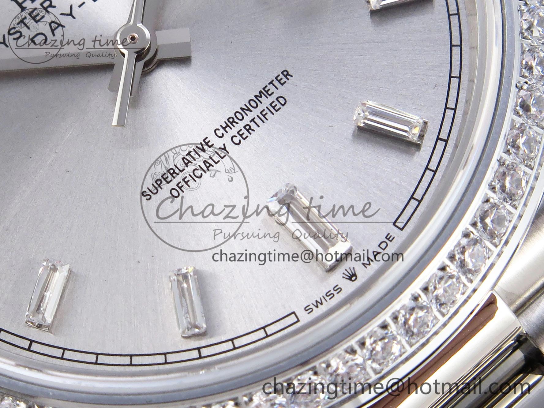 DayDate 40 SS GSF Gain Weight Silver Crystal Dial on President Bracelet A WaterResistant 1918