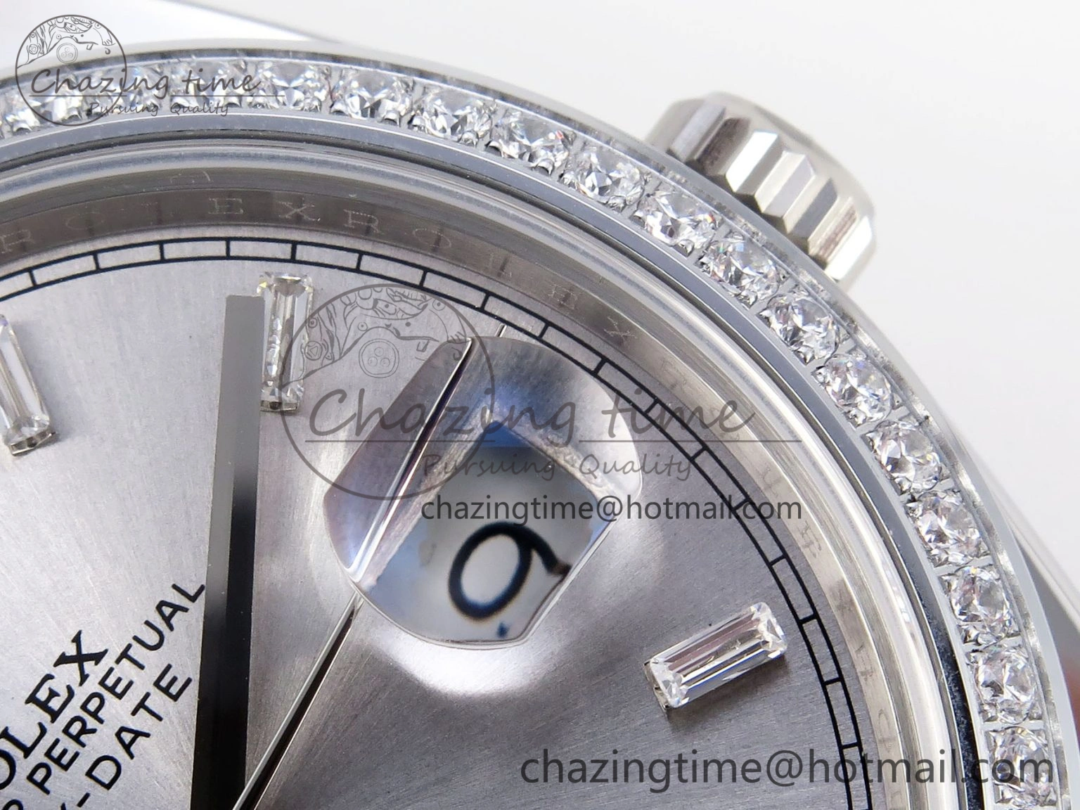 DayDate 40 SS GSF Gain Weight Silver Crystal Dial on President Bracelet A WaterResistant 1918