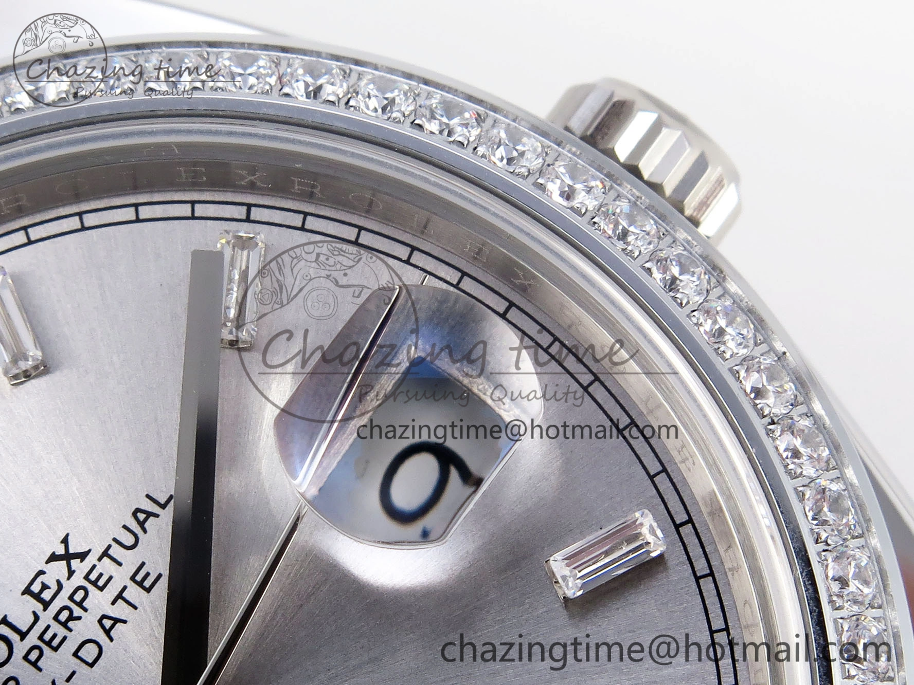 DayDate 40 SS GSF Gain Weight Silver Crystal Dial on President Bracelet A WaterResistant 1918