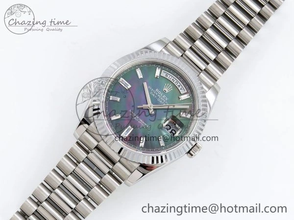 DayDate 40 SS JDF 904L Steel Gray MOP Crystal Dial on President Bracelet VR3255 V3 (Gain Weight) Thermal 1443