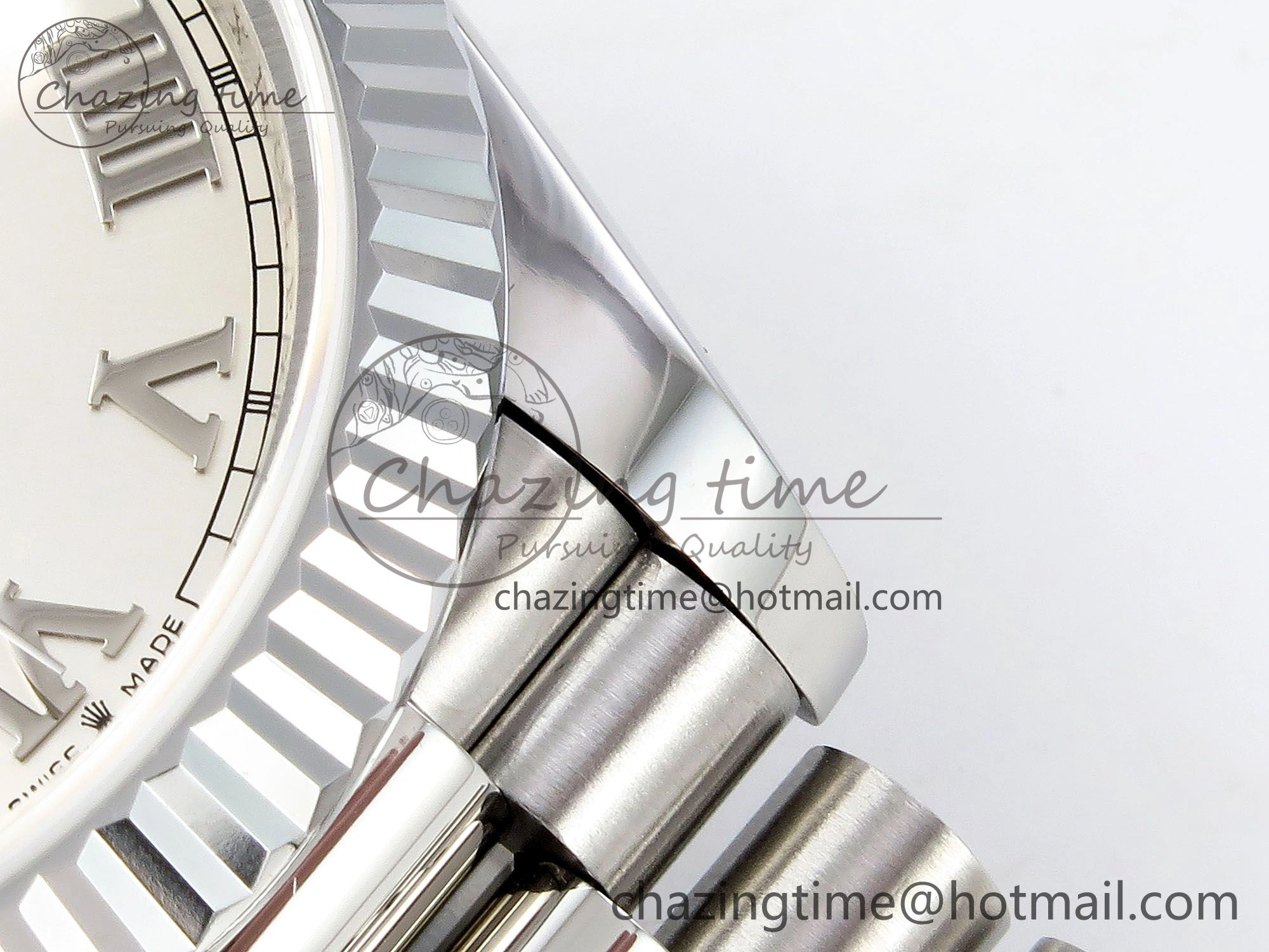 DayDate 40 SS JDF 904L Steel Silver Roman Dial on President Bracelet VR3255 V3 (Gain Weight) Affordable 1439
