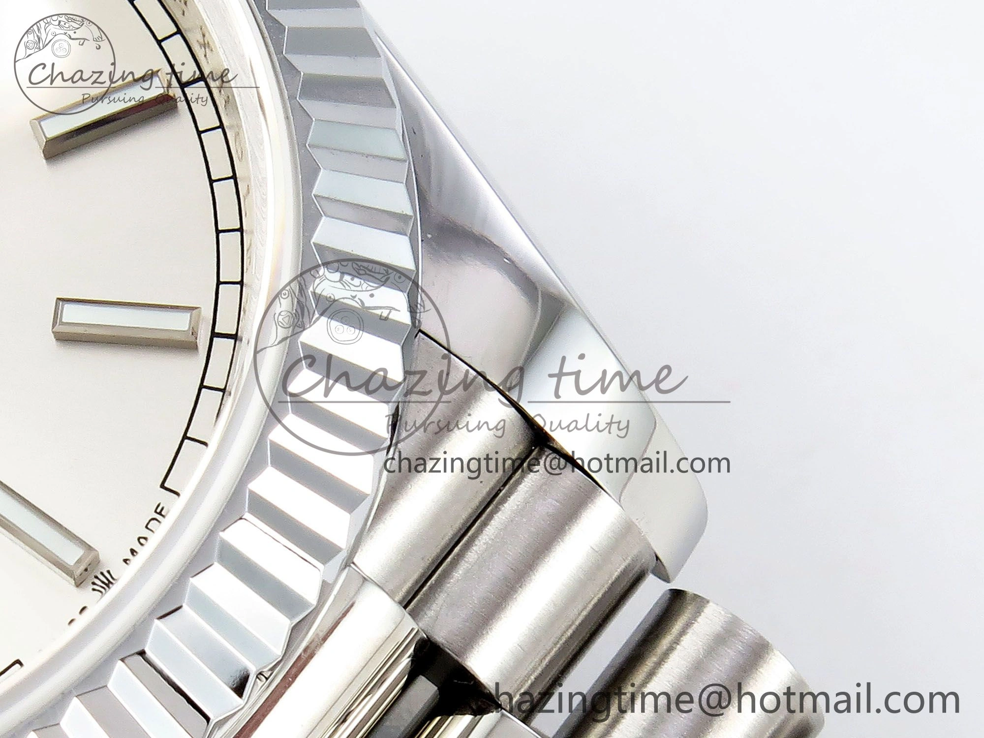 DayDate 40 SS JDF 904L Steel Silver Stick Dial on President Bracelet VR3255 V3 (Gain Weight) Functional 1432