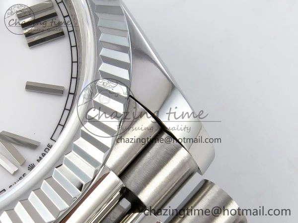 DayDate 40 SS JDF 904L Steel White Big Roman Dial on President Bracelet VR3255 V3 (Gain Weight) Effortless 1436