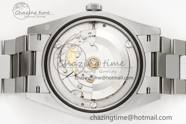FlexibleFit DayDate 40 SS JDF Gain Weight 904L Steel Gray Dial Stick Markers on President Bracelet A2836 V 1820