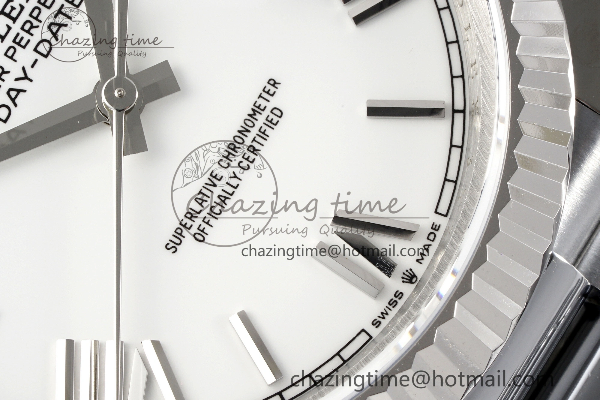 Comfortable DayDate 40 SS JDF Gain Weight 904L Steel White Dial Roman Markers on President Bracelet A2836 V 1818