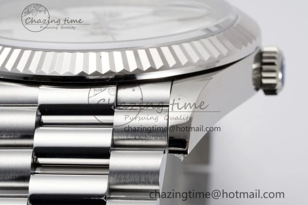 Comfortable DayDate 40 SS JDF Gain Weight 904L Steel White Dial Roman Markers on President Bracelet A2836 V 1818