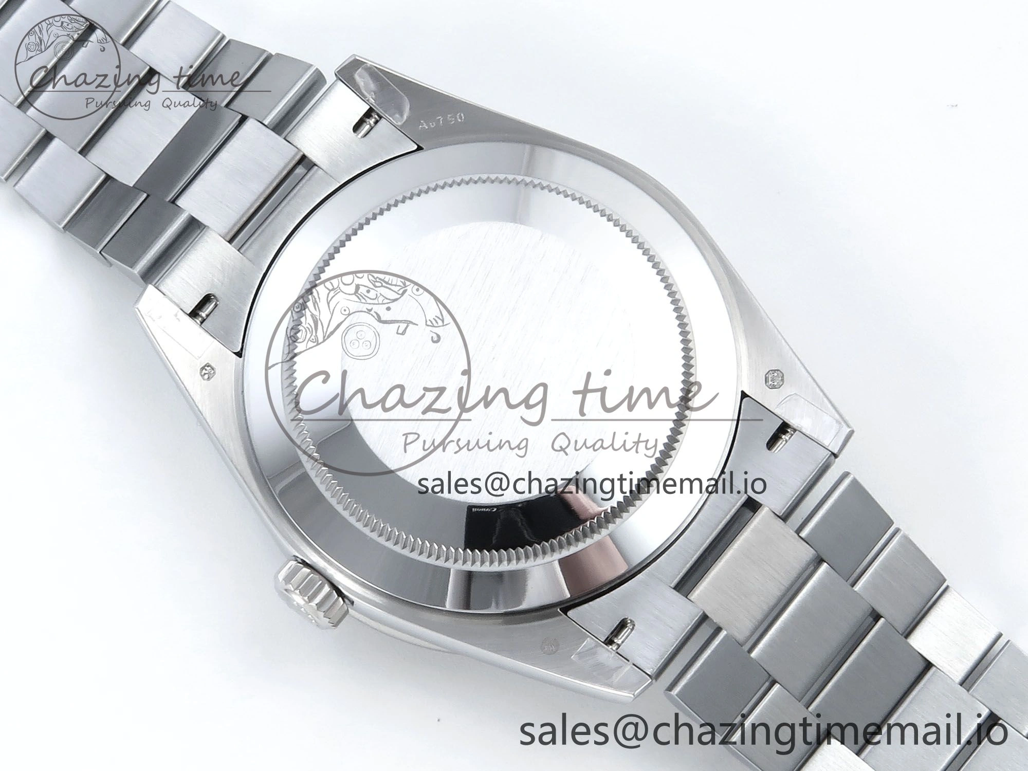 Neat DayDate 40 SS QF 1:1 Best Edition Blue Diamonds Dial Diamonds Bezel on President Bracelet A2836 V5 (Gain Weight) 485