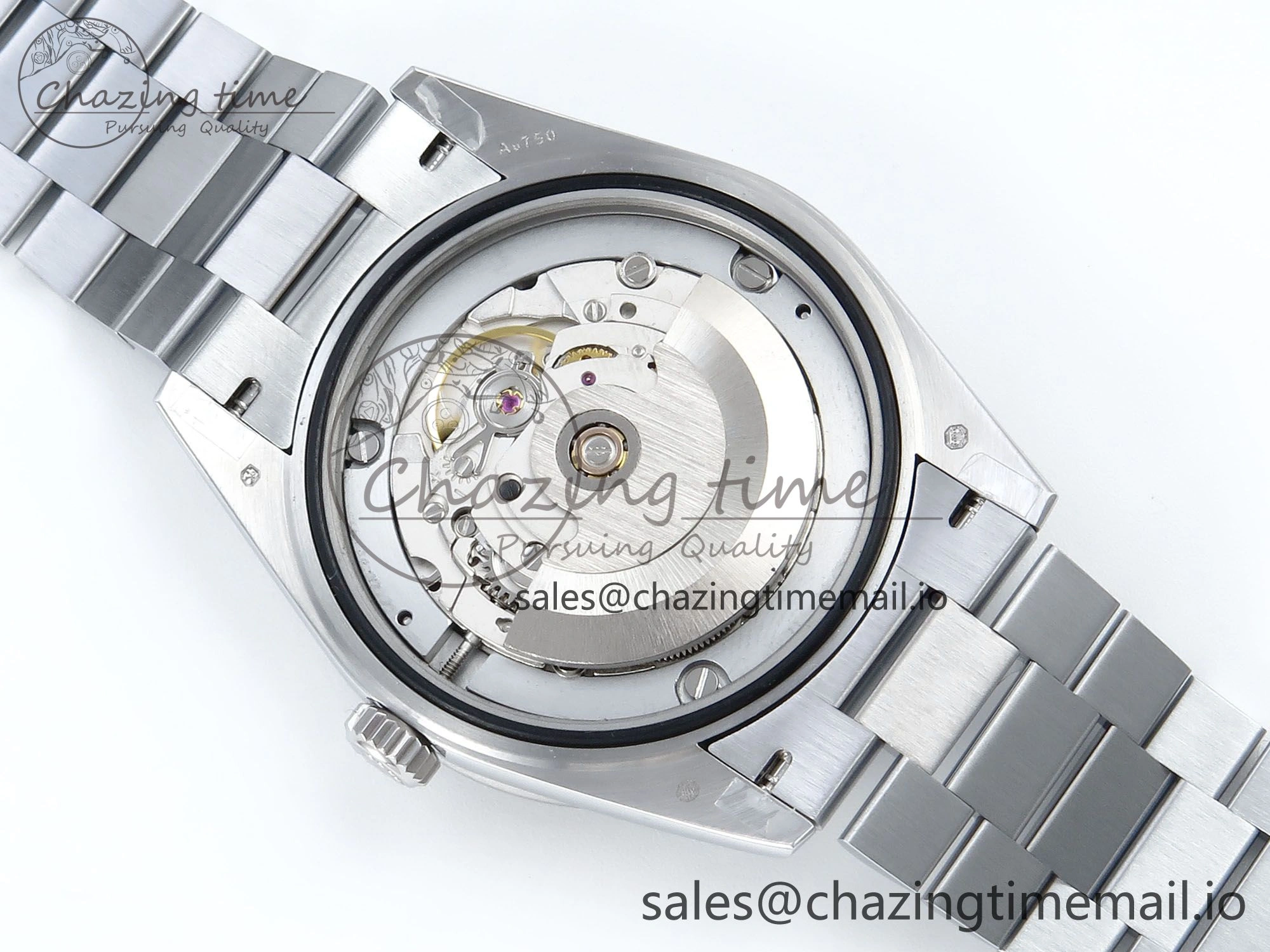 SmartChoice DayDate 40 SS QF 1:1 Best Edition Green Roman Dial Diamonds Bezel on President Bracelet A2836 V5 (Gain Weight) 478