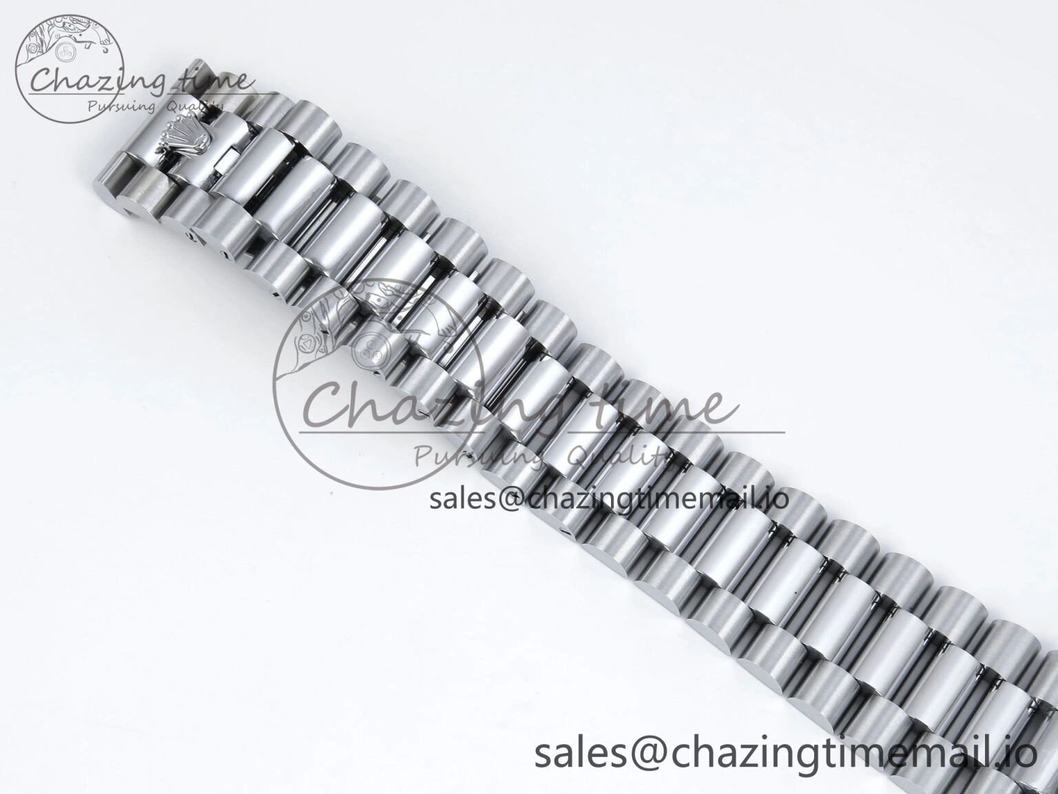 SmartChoice DayDate 40 SS QF 1:1 Best Edition Green Roman Dial Diamonds Bezel on President Bracelet A2836 V5 (Gain Weight) 478