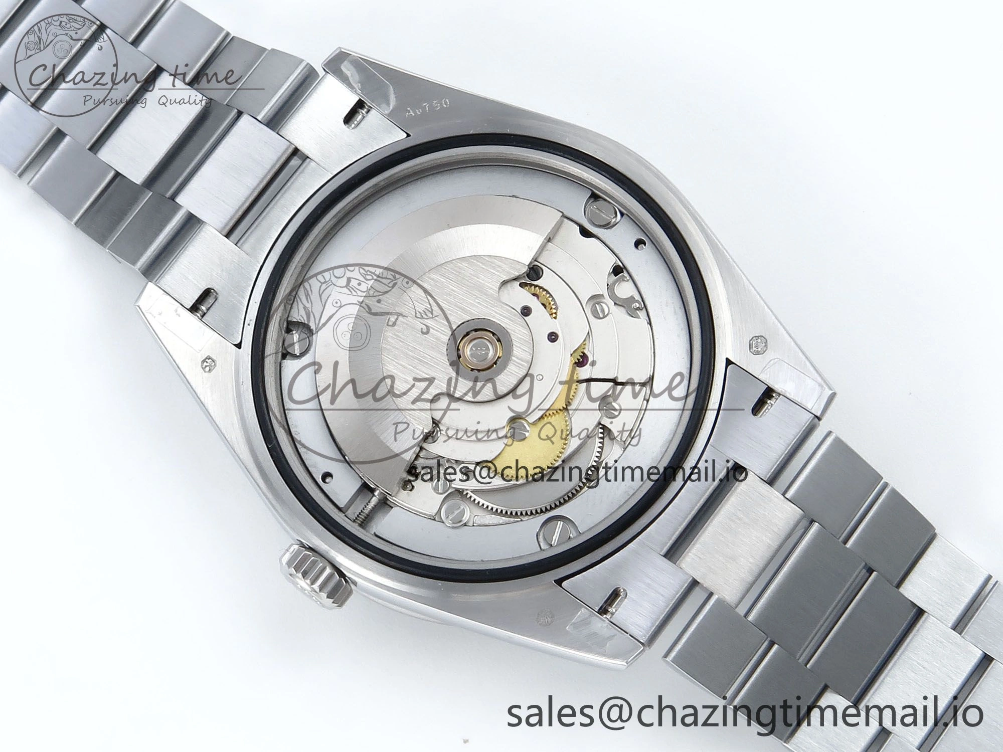 DayDate 40 SS QF 1:1 Best Edition White MOP Dial Diamonds Bezel on President Bracelet A2836 V5 (Gain Weight) SoftTouch 480