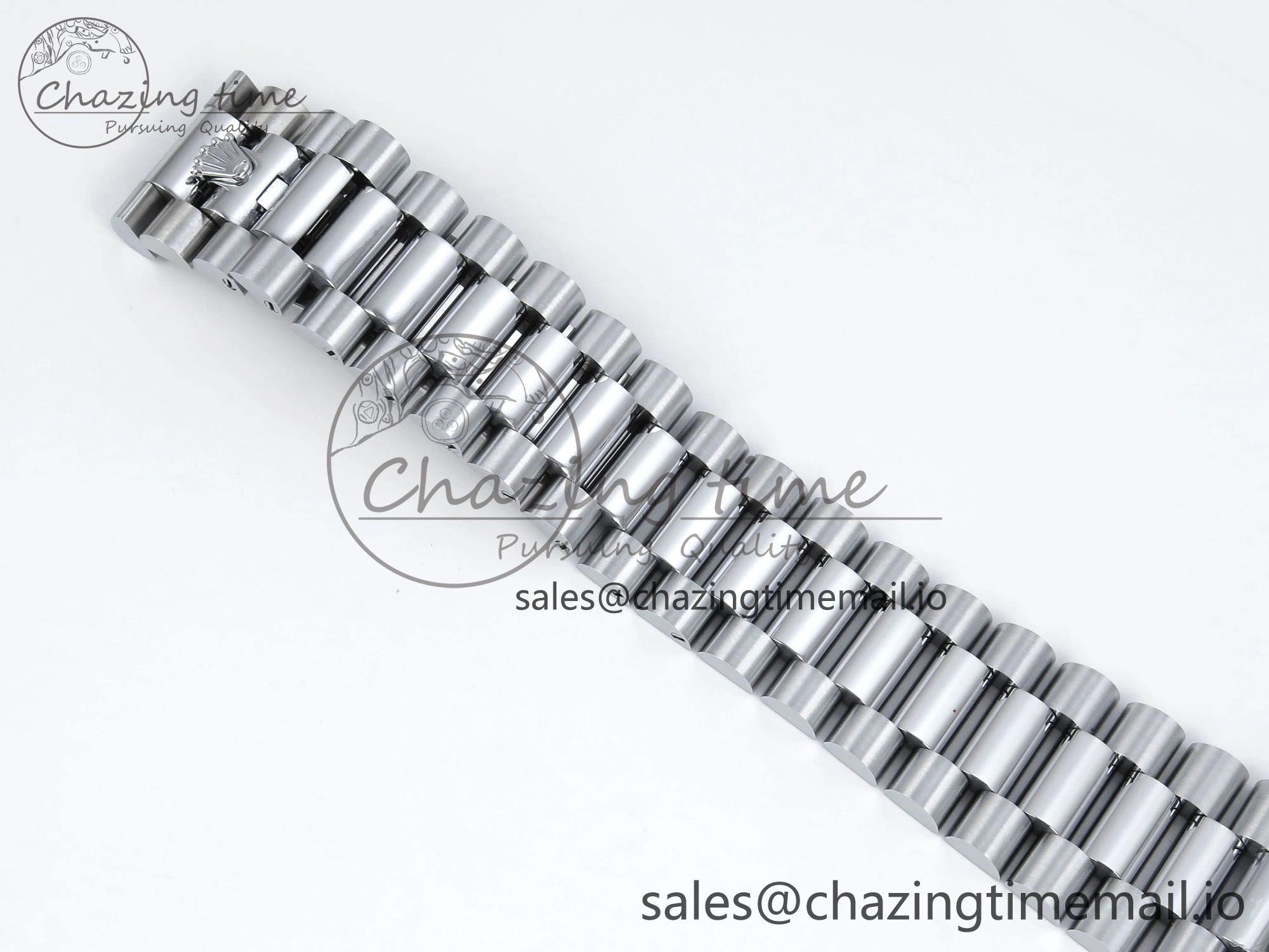 DayDate 40 SS QF 1:1 Best Edition White MOP Dial Diamonds Bezel on President Bracelet A2836 V5 (Gain Weight) SoftTouch 480